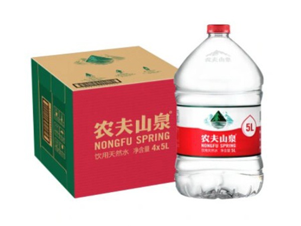 農(nóng)夫山泉天然飲用水5升4瓶箱電子水票